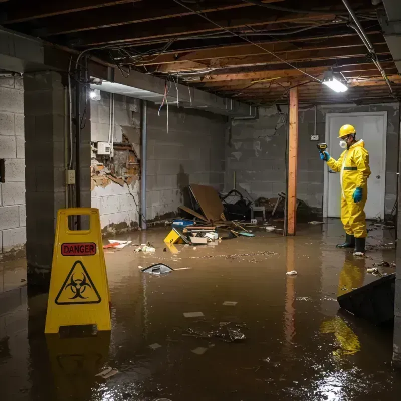 Flooded Basement Electrical Hazard in Union, MO Property